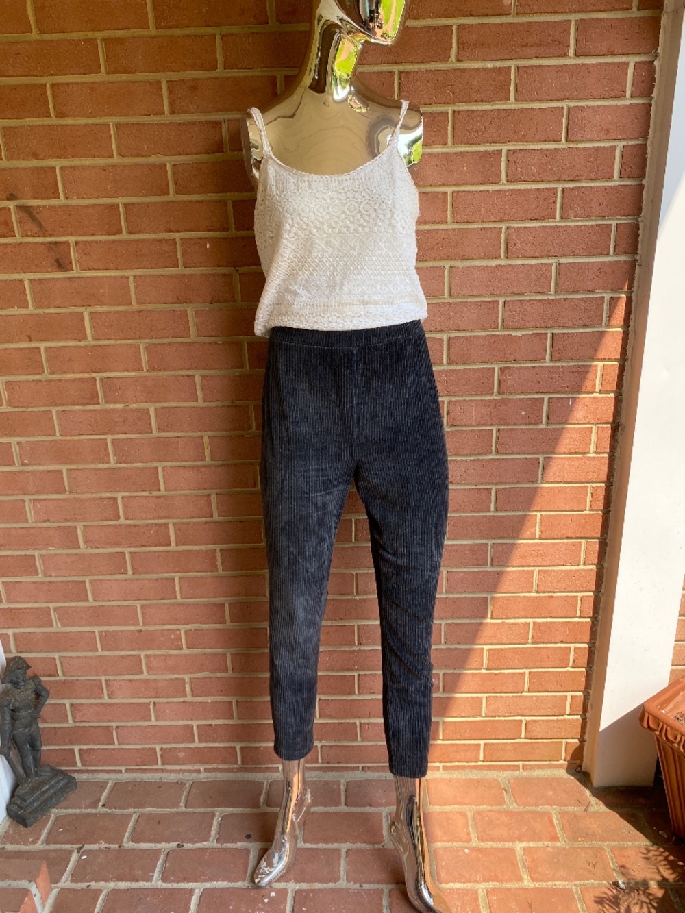 Vintage 90s Lauren Ralph Lauren Gray Corduroy Pants Petite M